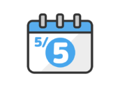 こどもの日のカレンダーのアイコン（線画カラー）の無料イラスト｜透過PNG・商用利用OK