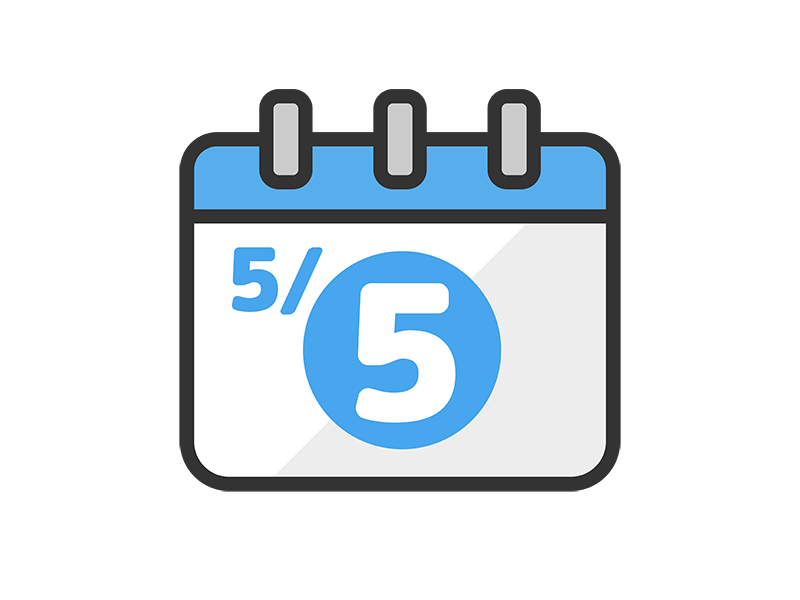 こどもの日のカレンダーのアイコン（線画カラー）の無料イラスト｜透過PNG・商用利用OK