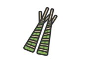 こどもの日の「ちまき」のアイコン（線画カラー）の無料イラスト｜透過PNG・商用利用OK