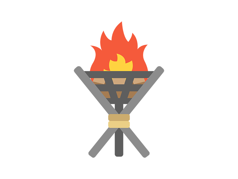 かがり火のアイコンの無料イラスト｜透過PNG・商用利用OK