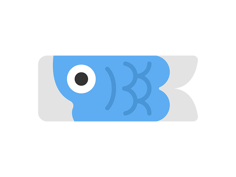鯉のぼりの子鯉のアイコンの無料イラスト｜透過PNG・商用利用OK