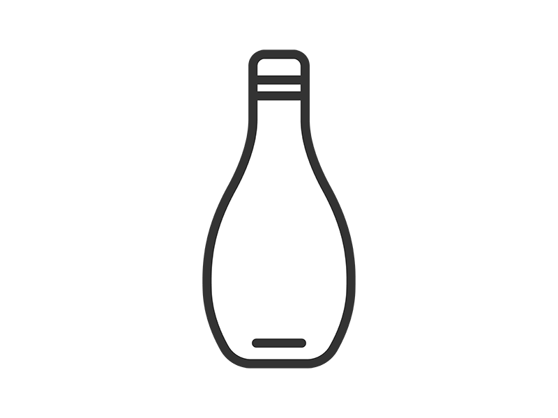 マヨネーズのボトルのアイコン（線画）の無料イラスト｜透過PNG・商用利用OK