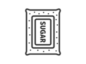 バックに入った、砂糖のアイコン（線画）の無料イラスト｜透過PNG・商用利用OK