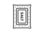 バックに入った、塩のアイコン（線画）の無料イラスト｜透過PNG・商用利用OK