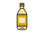 酢が入った、瓶のアイコン（線画）の無料イラスト｜透過PNG・商用利用OK