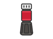 ウスターソースの入った、ボトルのアイコン（線画）の無料イラスト｜透過PNG・商用利用OK