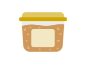 パックに入った、味噌のアイコンの無料イラスト｜透過PNG・商用利用OK