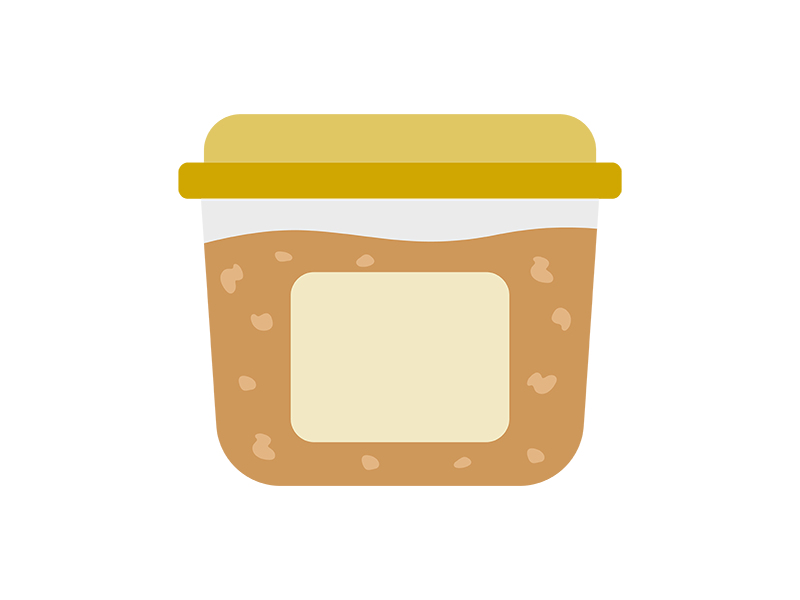 パックに入った、味噌のアイコンの無料イラスト｜透過PNG・商用利用OK