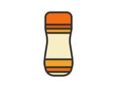 ボトルに入った、塩コショウのアイコン（線画カラー）の無料イラスト｜透過PNG・商用利用OK