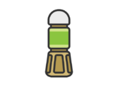 ボトルに入った、ドレッシングのアイコン（線画カラー）の無料イラスト｜透過PNG・商用利用OK