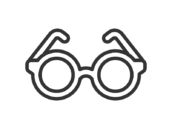 老眼鏡のアイコン（線画）の無料イラスト｜透過PNG・商用利用OK