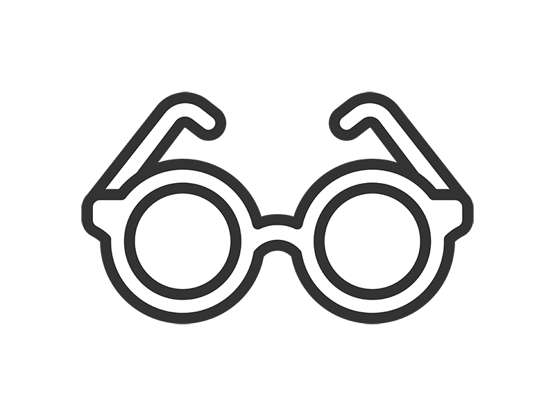 老眼鏡のアイコン（線画）の無料イラスト｜透過PNG・商用利用OK