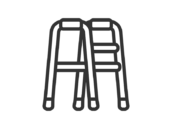 歩行器のアイコン（線画）の無料イラスト｜透過PNG・商用利用OK