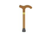 シンプルな杖のアイコンの無料イラスト｜透過PNG・商用利用OK