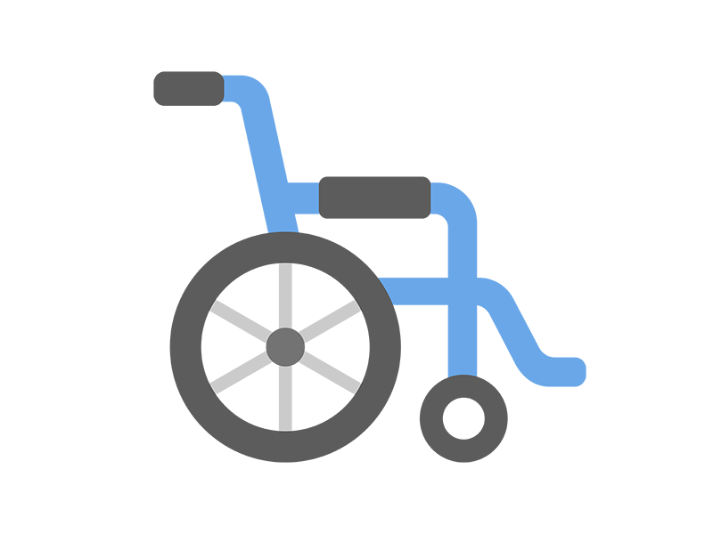 車椅子のアイコンの無料イラスト｜透過PNG・商用利用OK