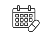 お薬カレンダーのアイコン（線画）の無料イラスト｜透過PNG・商用利用OK