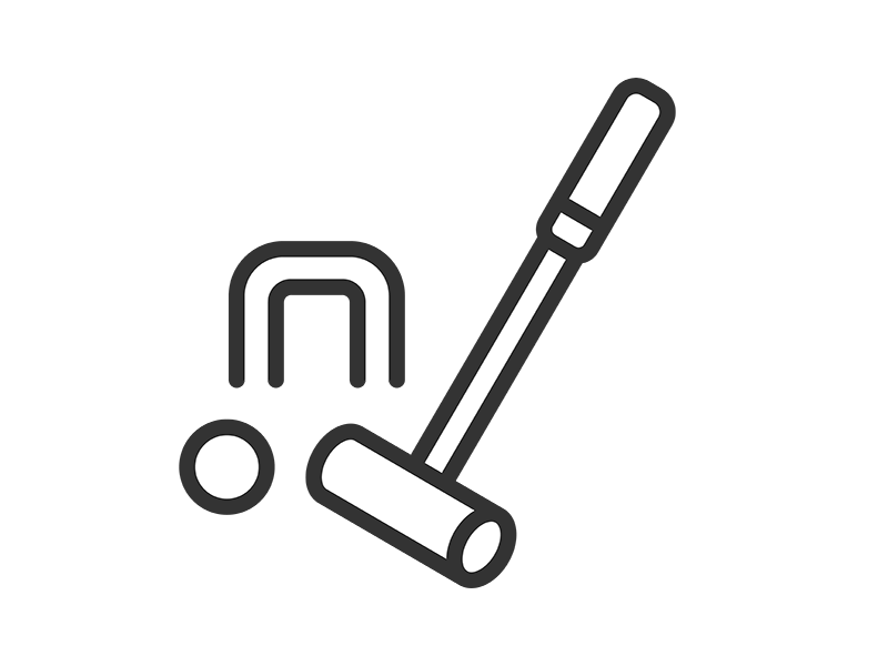 ゲートボールのアイコン（線画）の無料イラスト｜透過PNG・商用利用OK