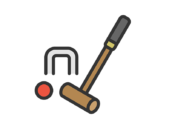 ゲートボールのアイコン（線画カラー）の無料イラスト｜透過PNG・商用利用OK