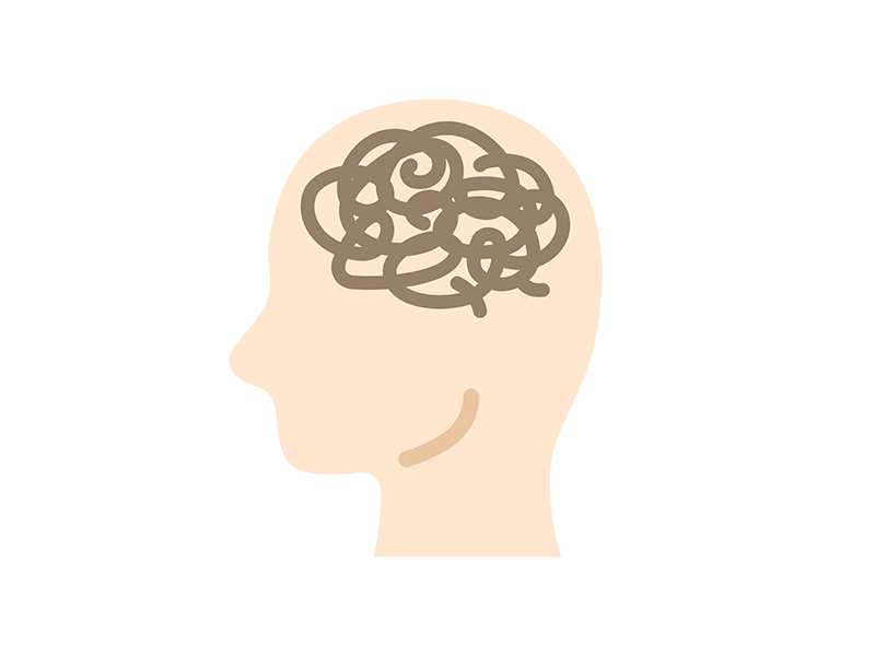 モヤがかかった、頭のアイコンの無料イラスト｜透過PNG・商用利用OK