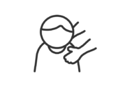 男性介護のアイコン（線画）の無料イラスト｜透過PNG・商用利用OK