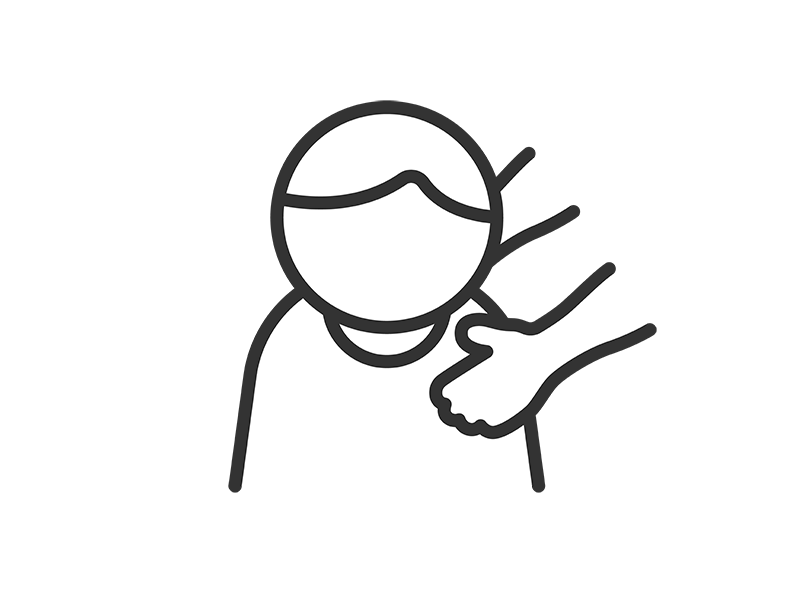 男性介護のアイコン（線画）の無料イラスト｜透過PNG・商用利用OK