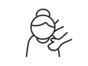 女性介護のアイコン（線画）の無料イラスト｜透過PNG・商用利用OK