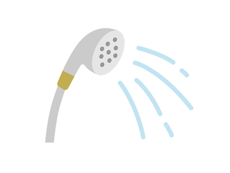 シャワーヘッドのアイコンの無料イラスト｜透過PNG・商用利用OK