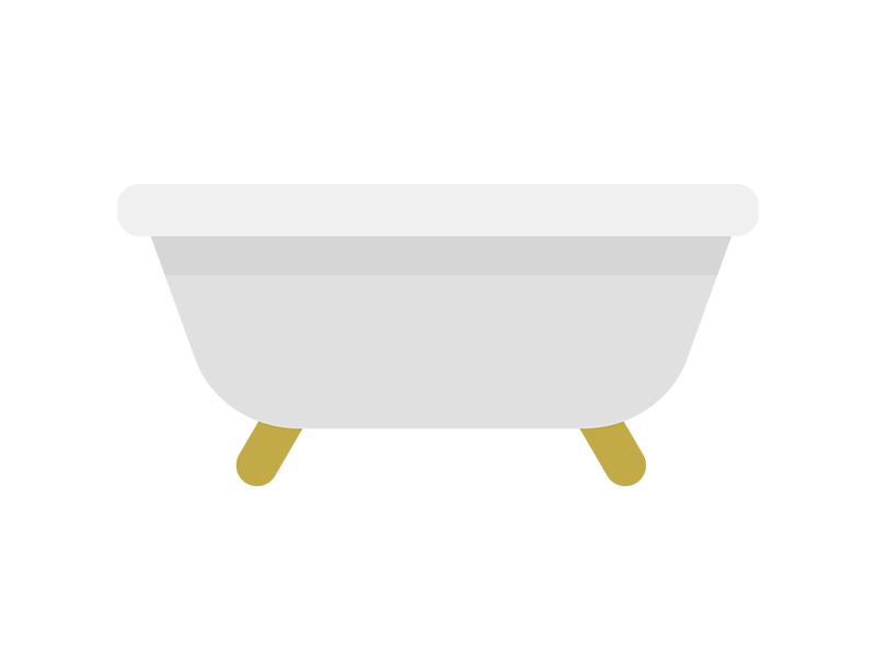 バスタブのアイコンの無料イラスト｜透過PNG・商用利用OK