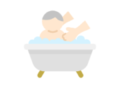 入浴介助のアイコンの無料イラスト｜透過PNG・商用利用OK
