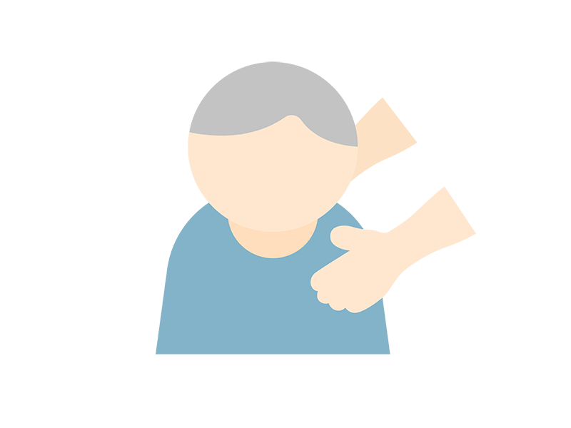 男性介護のアイコンの無料イラスト｜透過PNG・商用利用OK