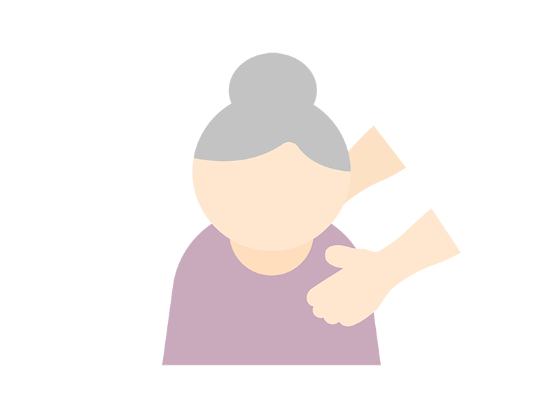 女性介護のアイコンの無料イラスト｜透過PNG・商用利用OK