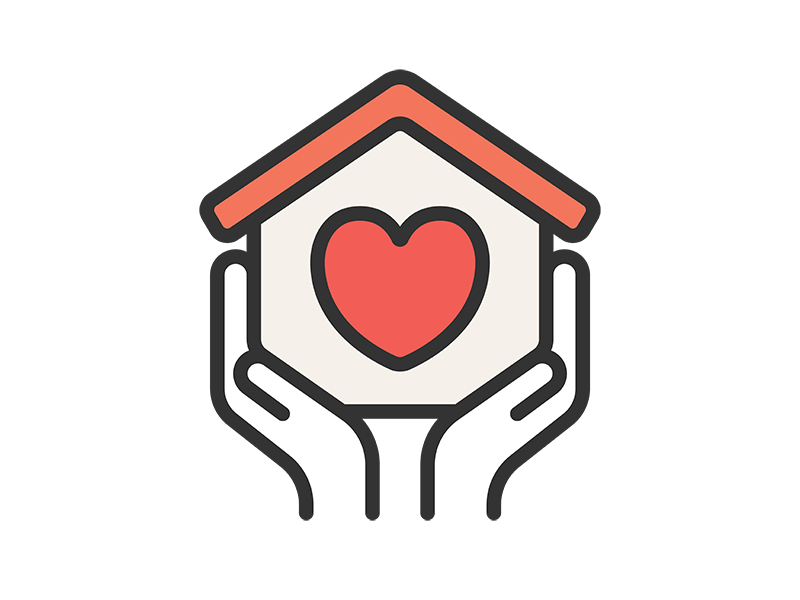 Free illustration of residential watch icon (line drawing color)