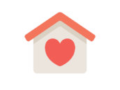 温かい我が家・安心の住まいのアイコンの無料イラスト｜透過PNG・商用利用OK