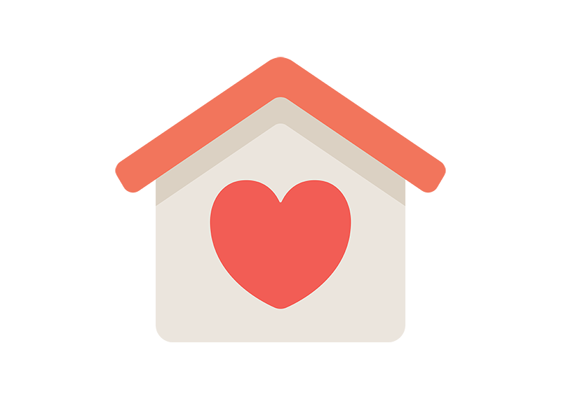 温かい我が家・安心の住まいのアイコンの無料イラスト｜透過PNG・商用利用OK