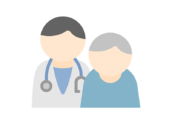 医師と高齢者のアイコンの無料イラスト｜透過PNG・商用利用OK