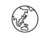 地球のアイコン（線画）の無料イラスト｜透過PNG・商用利用OK