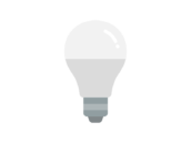 LED電球のアイコンの無料イラスト｜透過PNG・商用利用OK