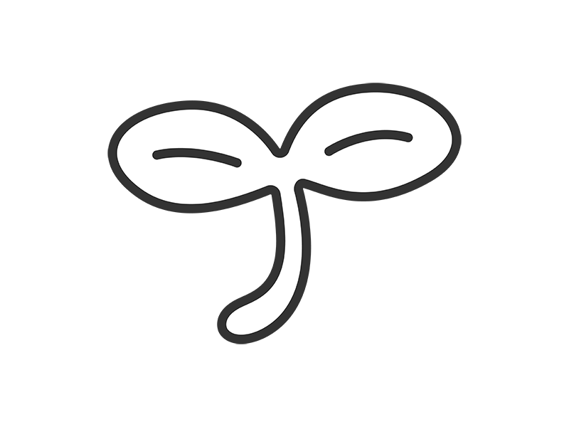 新芽のアイコン（線画）の無料イラスト｜透過PNG・商用利用OK
