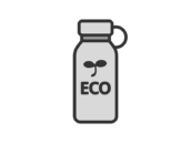 マイボトルのアイコン（線画カラー）の無料イラスト｜透過PNG・商用利用OK