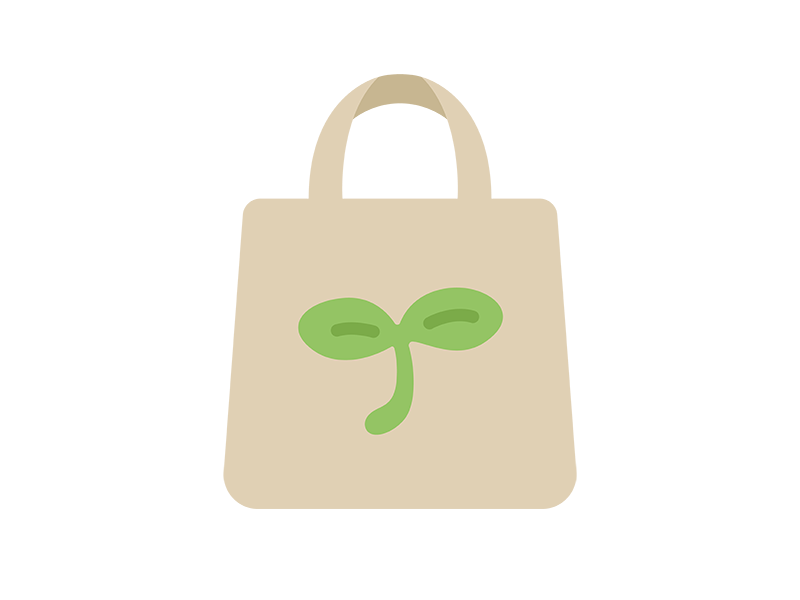 エコバッグのアイコンの無料イラスト｜透過PNG・商用利用OK