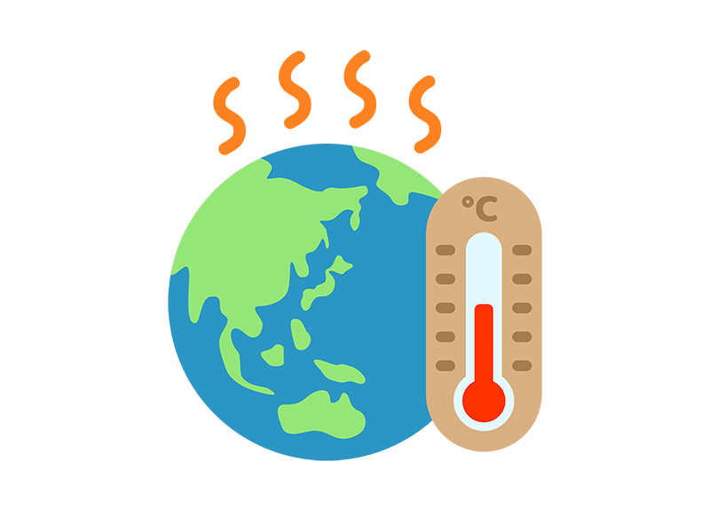 地球温暖化のアイコンの無料イラスト｜透過PNG・商用利用OK