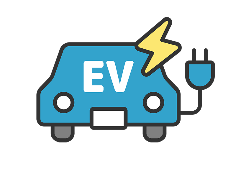 イーブイカーのアイコン（線画カラー）の無料イラスト｜透過PNG・商用利用OK