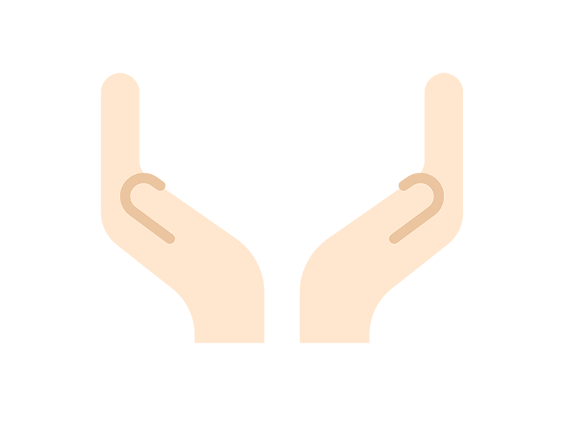 受け止める手のアイコンの無料イラスト｜透過PNG・商用利用OK
