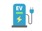 EVスタンドのアイコンの無料イラスト｜透過PNG・商用利用OK