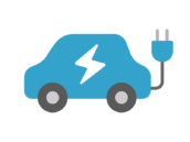 電気自動車のアイコンの無料イラスト｜透過PNG・商用利用OK