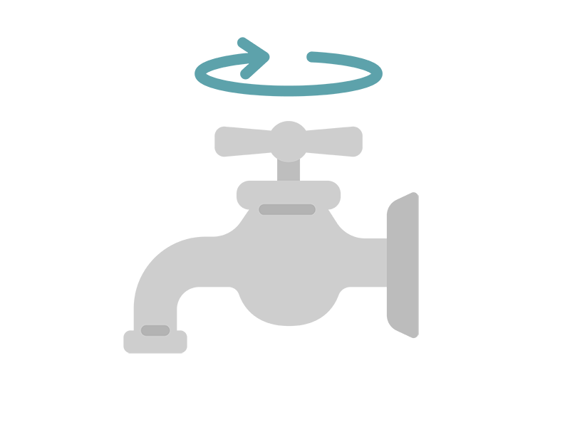 Free illustration of water saving icon, turn off the faucet