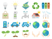 エコ・環境保護・SDGsのアイコンの無料イラストセット｜透過PNG・商用利用OK