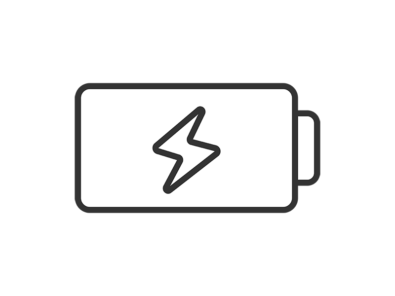 バッテリーのアイコン（線画）の無料イラスト｜透過PNG・商用利用OK