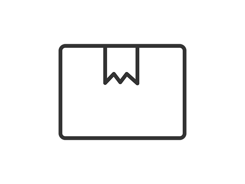 Free illustration of packed cardboard icon (line drawing)