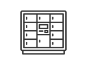 スマートロッカーのアイコン（線画）の無料イラスト｜透過PNG・商用利用OK